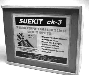 Kit Suekit para elaboração de placas de circuito impresso. Kit Suekit para elaboração de placas de circuito impresso.