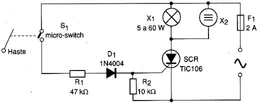 Diagrama elétrico do alerta. 