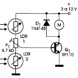 Esquema elétrico do foto-motor 2. 