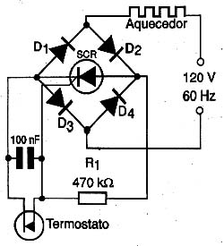 Um aquecedor com termostato. Um aquecedor com termostato.