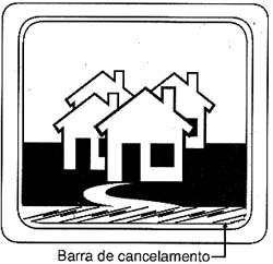 A barra de cancelamento. A barra de cancelamento.