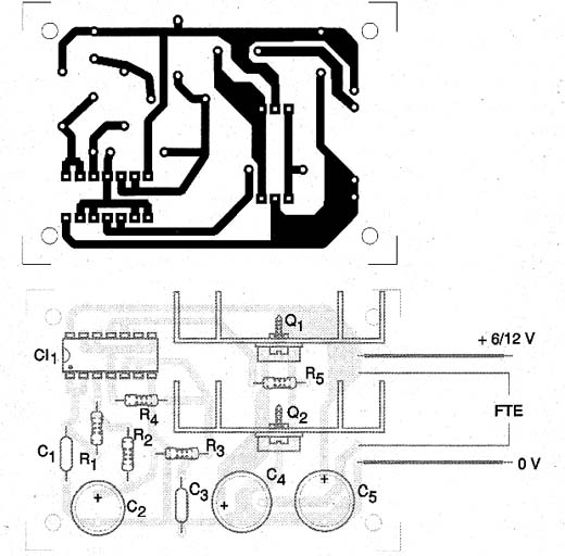 Sugestão da placa de circuito impresso. Sugestão da placa de circuito impresso.