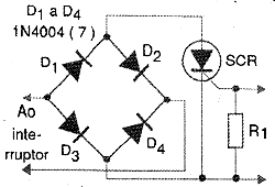Acrescentando uma ponte de diodos. 