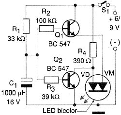 Esquema elétrico de único caminho. 