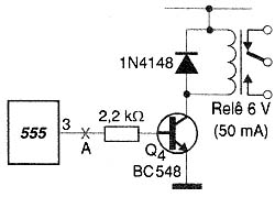 Acionando um relé ao invés de oscilador. 