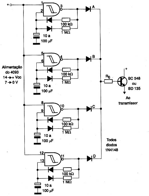 Diagrama completo do circuito. 