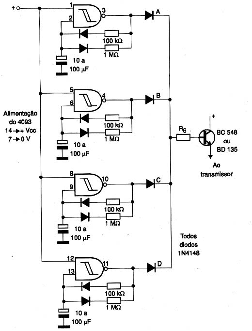 Diagrama completo do circuito. Diagrama completo do circuito.