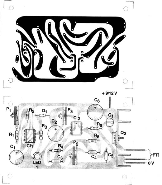 Layout da placa de circuito impresso. Layout da placa de circuito impresso.