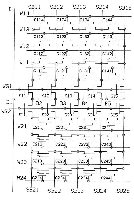 Organização de uma EEPROM ou Memória Flash. W são as linhas que habilitam a gravação e SB são as linhas que contém os dados. Organização de uma EEPROM ou Memória Flash. W são as linhas que habilitam a gravação e SB são as linhas que contém os dados.