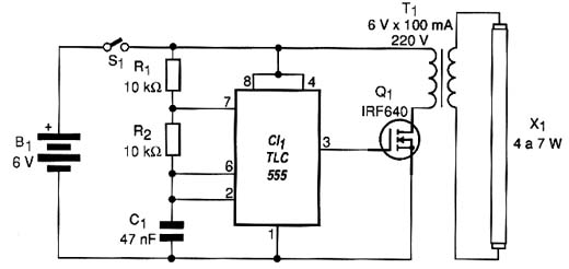 Diagrama elétrico do inversor. 