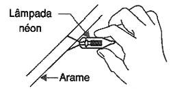 Acendimento da lâmpada de néon. Acendimento da lâmpada de néon.