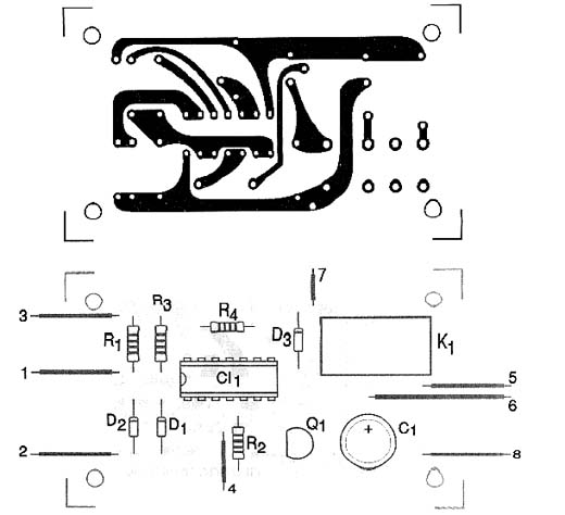 Sugestão de montagem em placa de circuito impresso 
