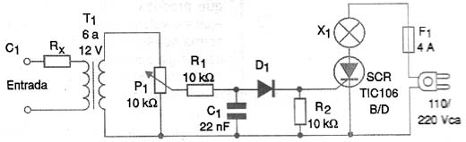 Circuito completo do spot de efeitos para PC. 