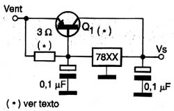 Podem ser usados os CIs entre 7805 e 7824 Podem ser usados os CIs entre 7805 e 7824