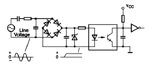 Detector de chamada telefônica utilizando um acoplador óptico. 