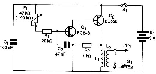 Diagrama elétrico do oscilador. 