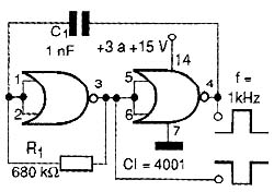 Um astável de 1 kHz. Um astável de 1 kHz.