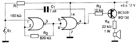 Oscilador de tom de 1 kHz. Oscilador de tom de 1 kHz.