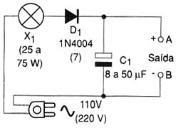Diagrama elétrico da fonte. 