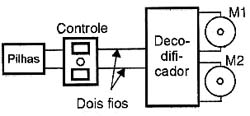 Controle de dois motores com apenas 2 fios de ligação. 