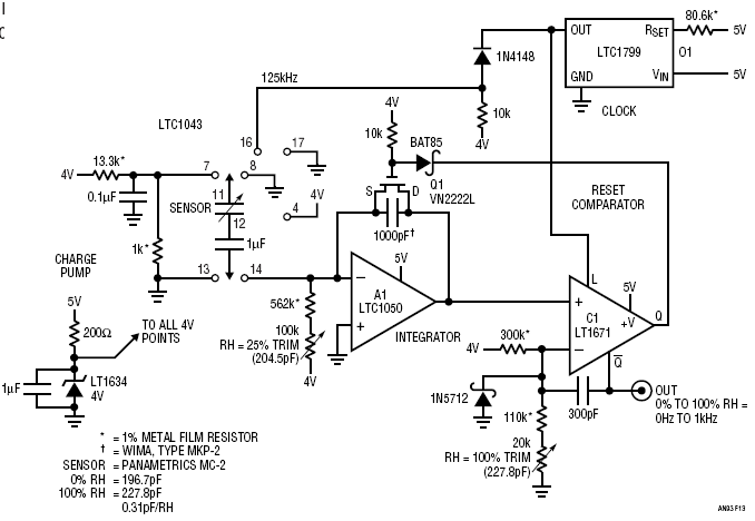 Circuito para o sensor capacitivo. Circuito para o sensor capacitivo.