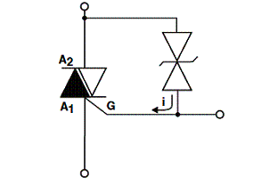 Figura 2 - Proteção com um diodo transil (R) bidirecional. Figura 2 - Proteção com um diodo transil (R) bidirecional.