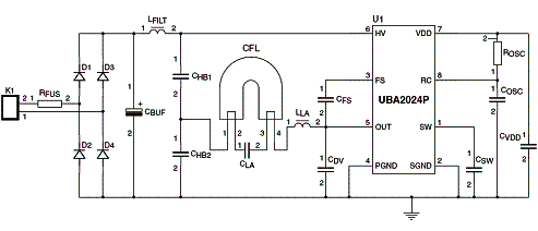 Figura 1 - Circuito simples com lâmpada de 18 W Figura 1 - Circuito simples com lâmpada de 18 W