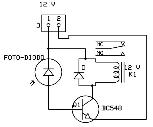 Figura 7 - Circuito simples para acionamento de relé. Figura 7 - Circuito simples para acionamento de relé.