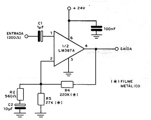 Pré-Amplificador Para Microfone Pré-Amplificador Para Microfone