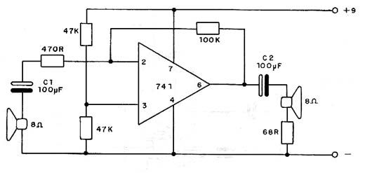 Amplificador Experimental com o 741 Amplificador Experimental com o 741