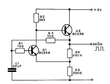  Astável Diferente com Dois Transistores 