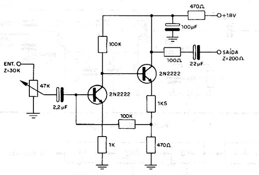 Amplificador de Áudio de 10 dB Amplificador de Áudio de 10 dB