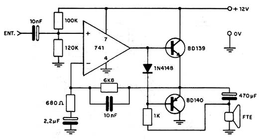 Amplificador de Áudio Com o 741 Amplificador de Áudio Com o 741