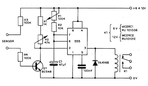 Interruptor de Toque com o 555 Interruptor de Toque com o 555
