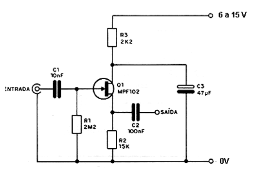 Pré-Amplificador com FET Pré-Amplificador com FET