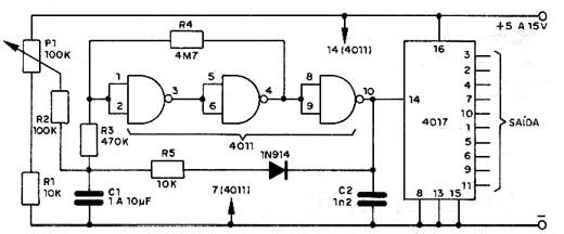  Sequenciador com o 4017 