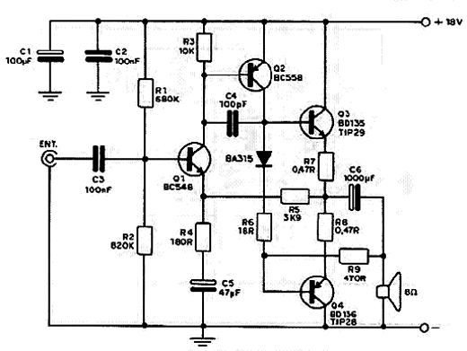 Amplificador Transistorizado de 5 W Amplificador Transistorizado de 5 W