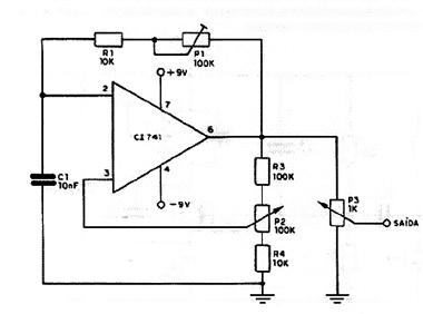  Oscilador de Relaxação com o 741     