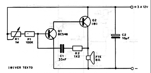  Oscilador Com Dois Transistores Complementares   