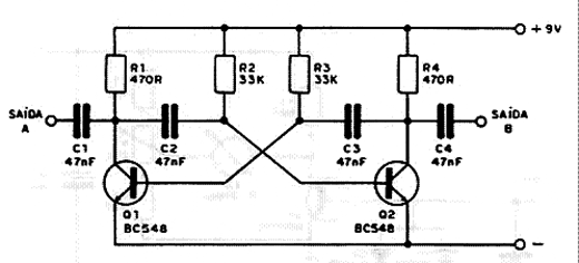 Multivibrador de 1 kHz Multivibrador de 1 kHz