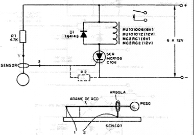Alarme de Vibração ou Sismógrafo Simples Alarme de Vibração ou Sismógrafo Simples