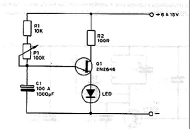  Pisca LED Com Unijunção 