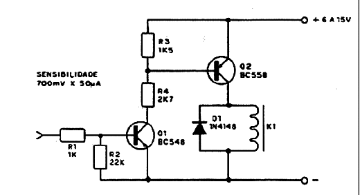 Driver de Relé de 2 Transistores Driver de Relé de 2 Transistores