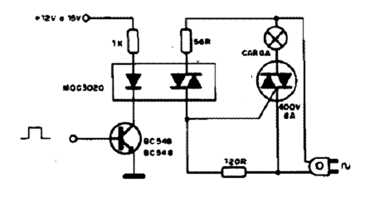 Controle de Potência com Opto Diac - MOC<span class=