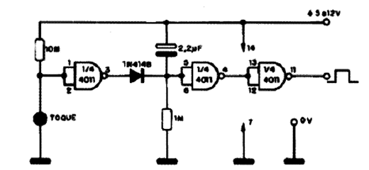 Chave de Toque CMOS - 4011 Chave de Toque CMOS - 4011