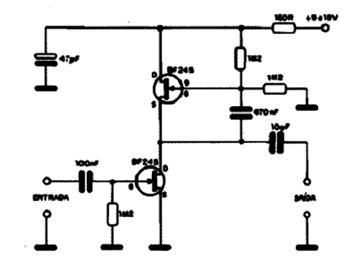 Pré-amplificador com FET Pré-amplificador com FET