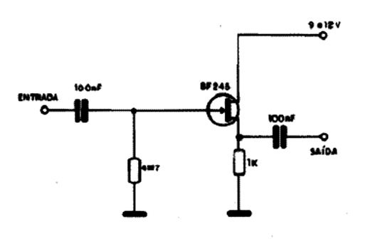 Pré-amplificador com FET Pré-amplificador com FET
