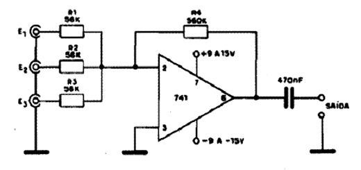 Mixer com o 741 Mixer com o 741