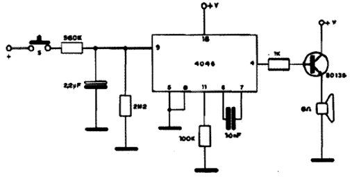  Sirene CMOS com o 4046 