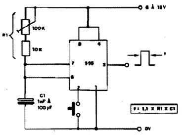 Gerador de Pulso Único com o 555 Gerador de Pulso Único com o 555